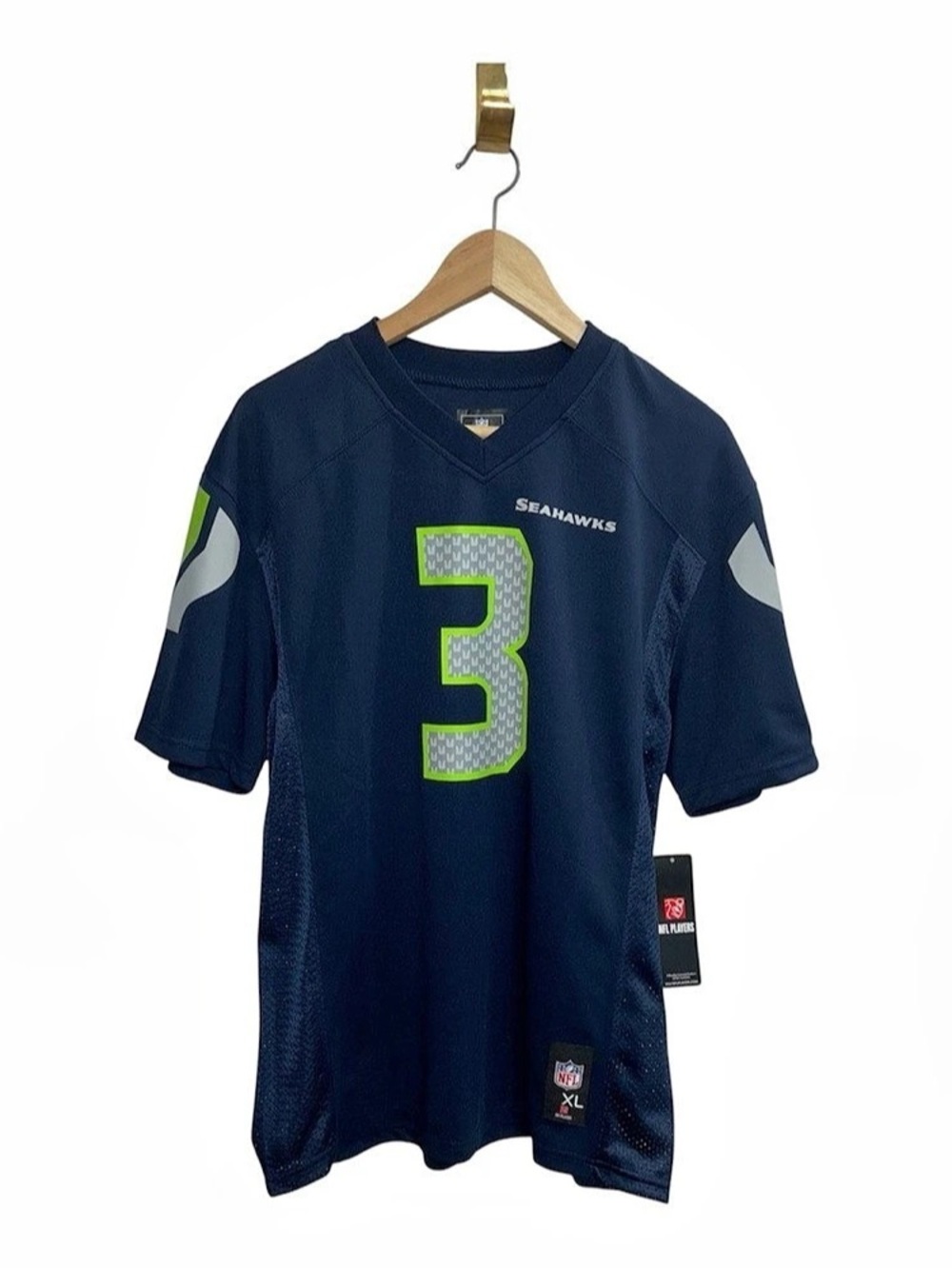 NWT NFL Team Apparel Seattle Seahawks Russell Wilson Youth XL 18/20 Jersey Blue